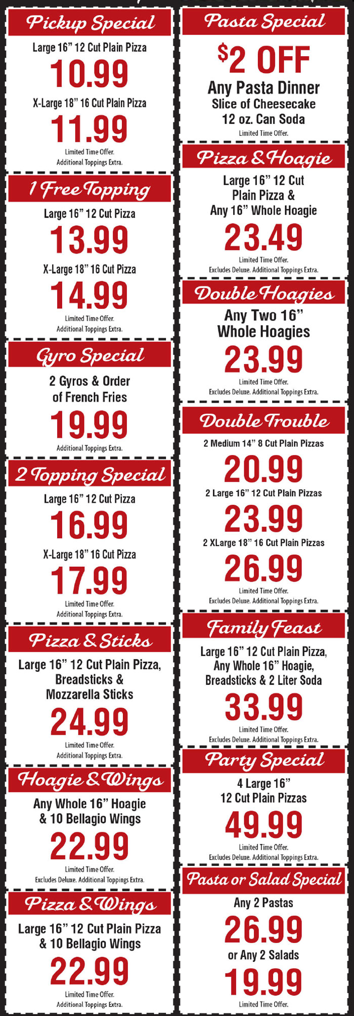 Pizza Bellagio Coupons